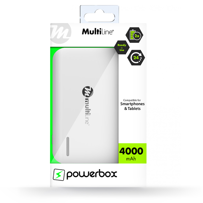 Multiline Powerbox Line - Powerbank 4000 mAh MLB-210 White