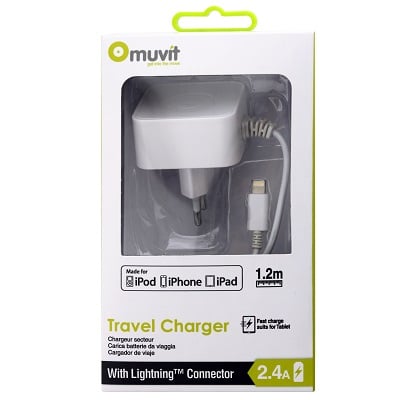 muvit Travel Charger SQ Apple Lightning 1A White