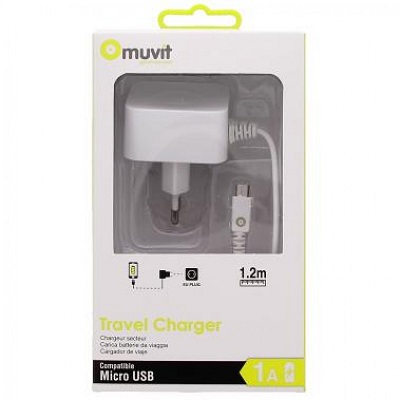muvit Travel Charger SQ Micro USB 1A White