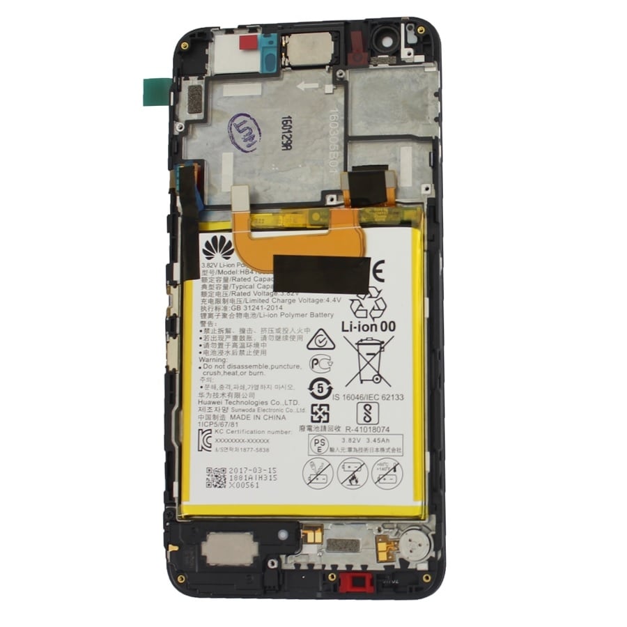 Huawei Nexus 6P LCD Display + Touchscreen + Frame Incl. Battery and Parts 02350MXK Black