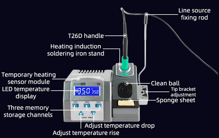 Sugon T26D Precision Soldering Station - 220V  - Suitable For JBC Soldering Tips