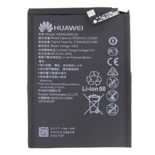 Huawei Mate 20 Lite (SNE-L21)/P10 Plus/Nova 3 (PAR-LX1)/Nova 5T (YAL-L21)/Honor View 10 (BKL-L09)/Honor Play (COR-L29)/Honor 20 (YAL-L21) Battery HB386589ECW - 3750 mAh 24022731/24022732/24022209 
