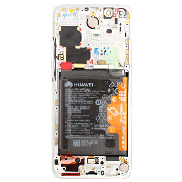 Huawei P40 Pro (ELS-NX9) LCD Display + Touchscreen + Frame Incl. Battery and Parts 02353PJK White
