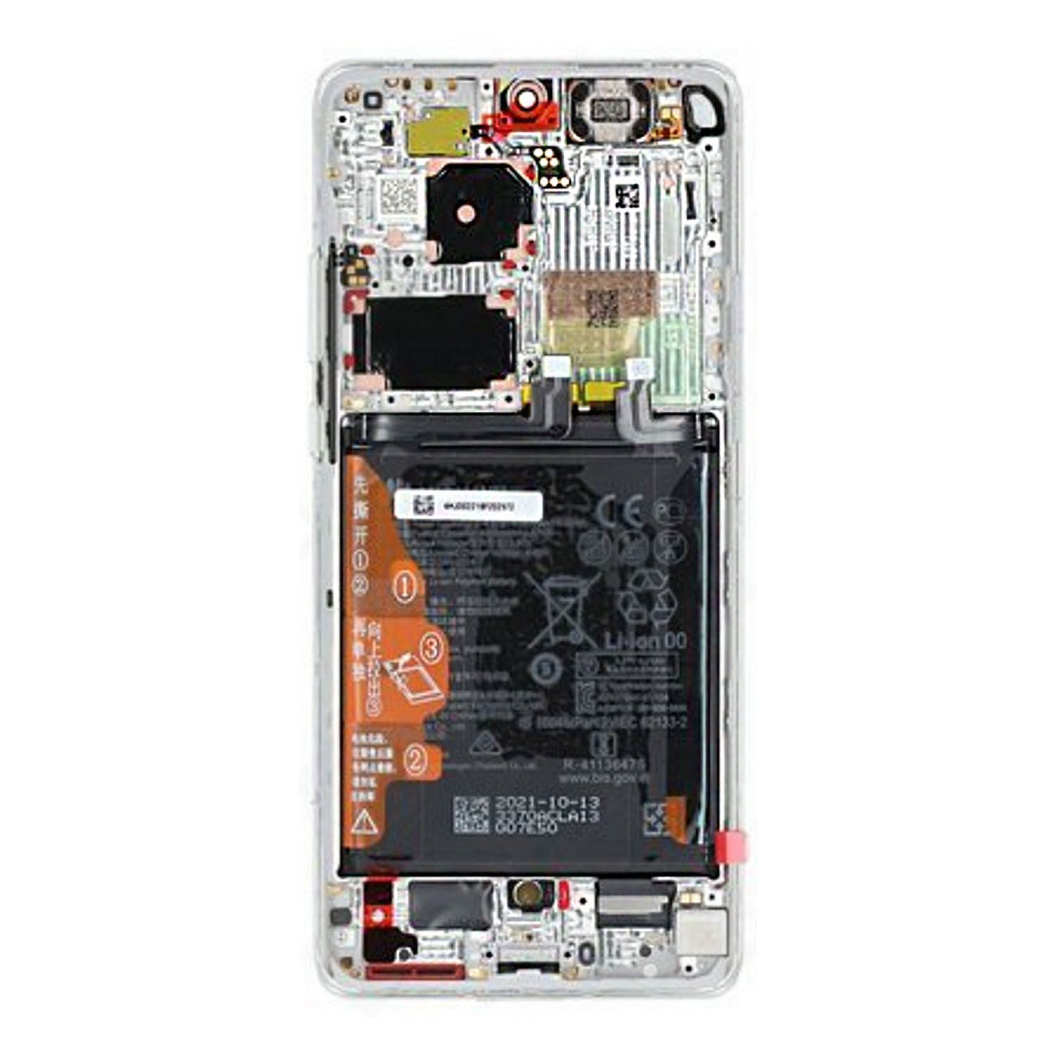 Huawei P50 Pro (JAD-AL50) LCD Display + Touchscreen + Frame - 02354HJD - White