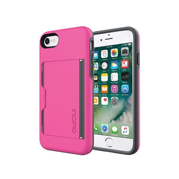 Incipio - iPhone 6 Plus/iPhone 6S Plus - Credit Card With Kick Stand Case - Pink
