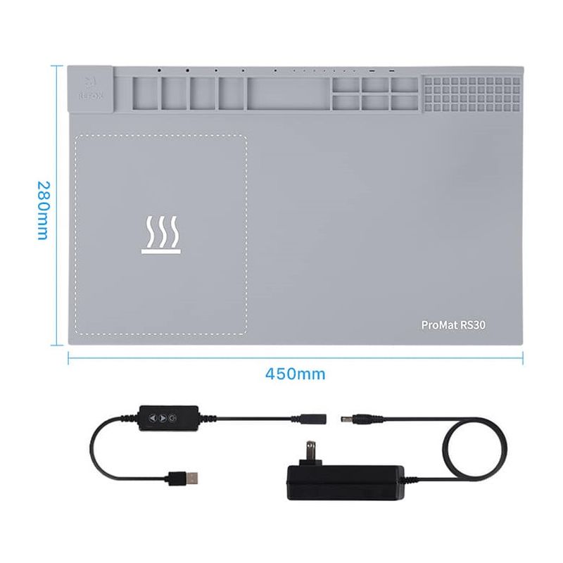Refox RS30 ESD Repair Heating Mat- Grey