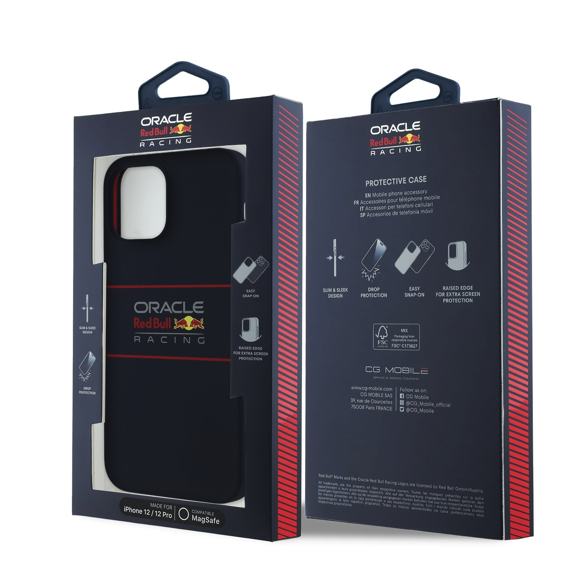 Red Bull iPhone 13 Pro MagSafe Liquid Silicon Case With Horizontal Logo - 3666339369002 - Navy