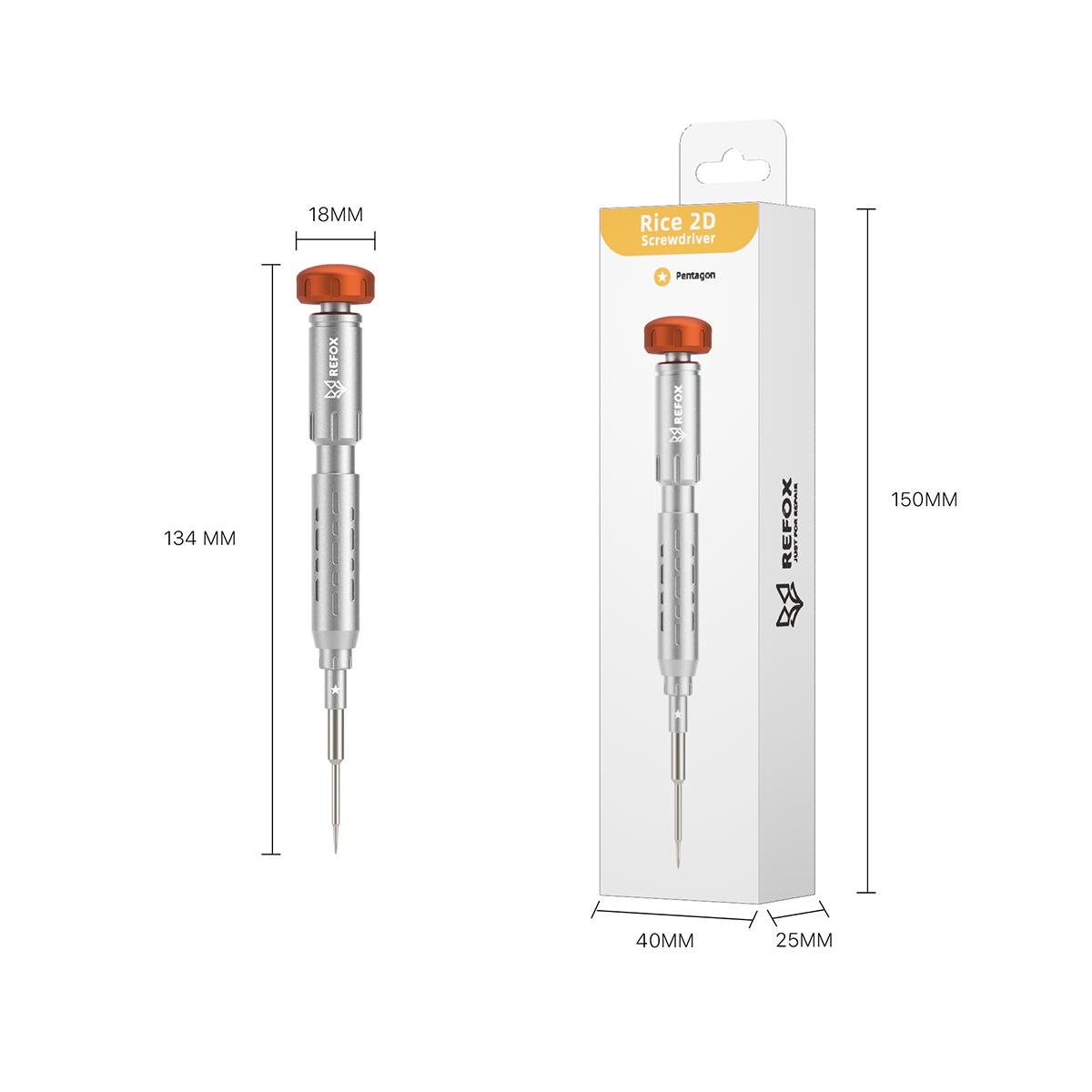 Refox RS3 3D Pentagon 0.8mm Screwdriver - C