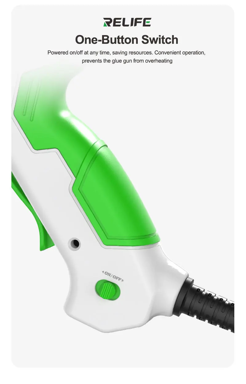 Relife Hot Melt Glue Gun - RL-062E - With Hot Melt Glue Stick (10pcs)