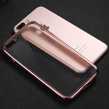 Fshang iPhone 7/iPhone 8/iPhone SE (2020) TPU Case - Soft Plating - Rose Gold