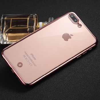 Fshang iPhone 7/iPhone 8/iPhone SE (2020) TPU Case - Soft Plating - Rose Gold