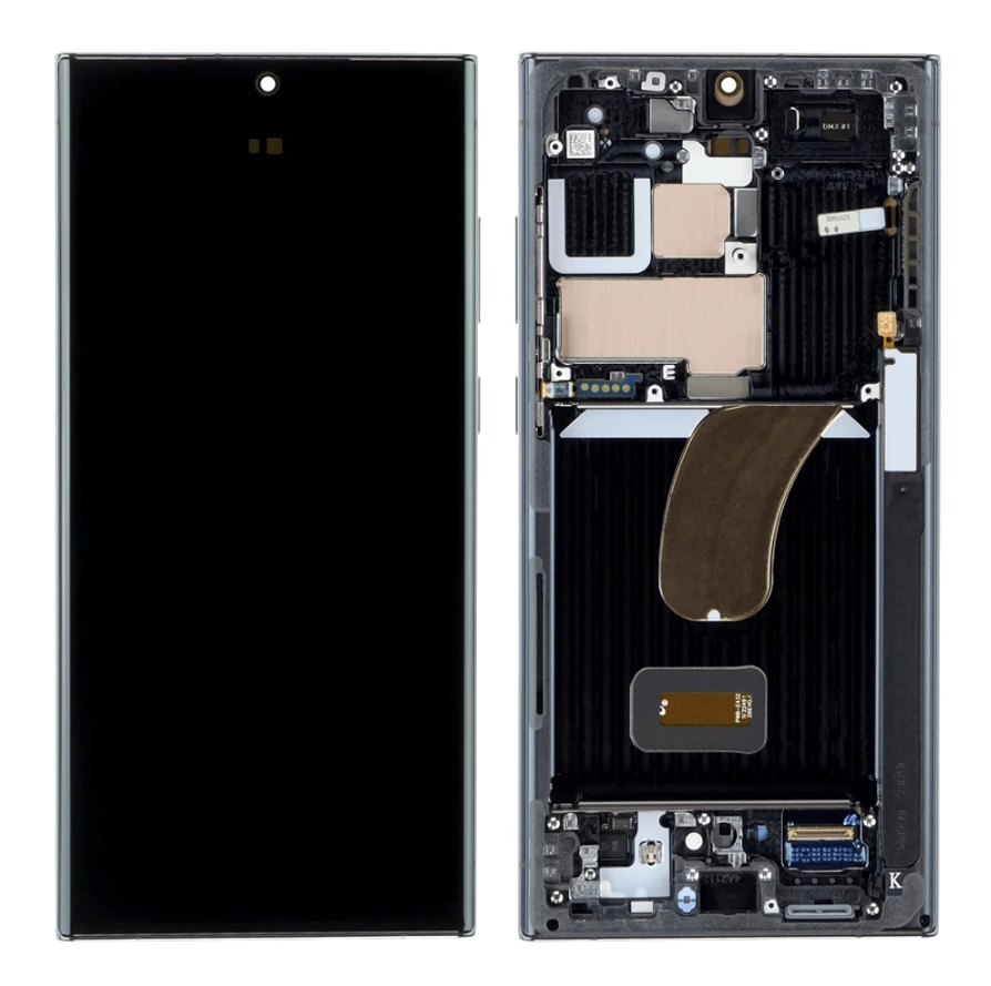 Samsung SM-S918B Galaxy S23 Ultra LCD Display + Touchscreen + Frame - Refurbished OEM - Black