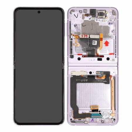 Samsung SM-F711B Galaxy Z Flip 3 LCD Display + Touchscreen + Frame - GH82-26273D/GH82-26274D - Lavender