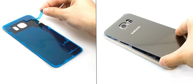 Samsung G925F Galaxy S6 Edge Backcover GH82-09602B White