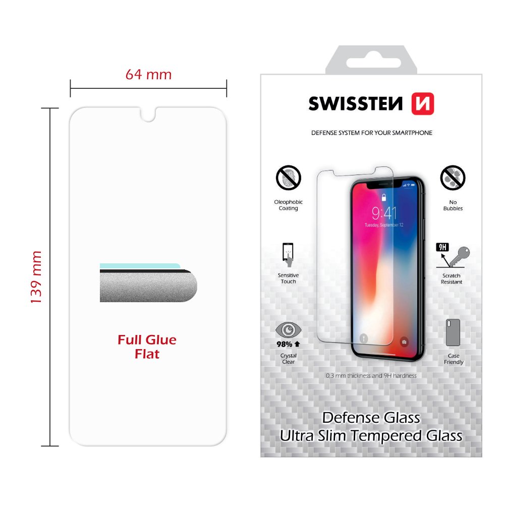 Swissten Xiaomi Mi 9 (M1902F1G) Tempered Glass - 74517847