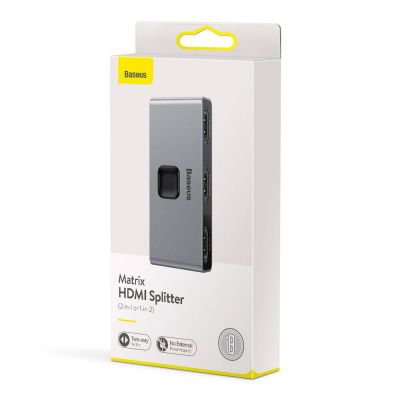 Baseus HUB Matrix HDMI Switcher (2in1 or 1in2) Space Gray