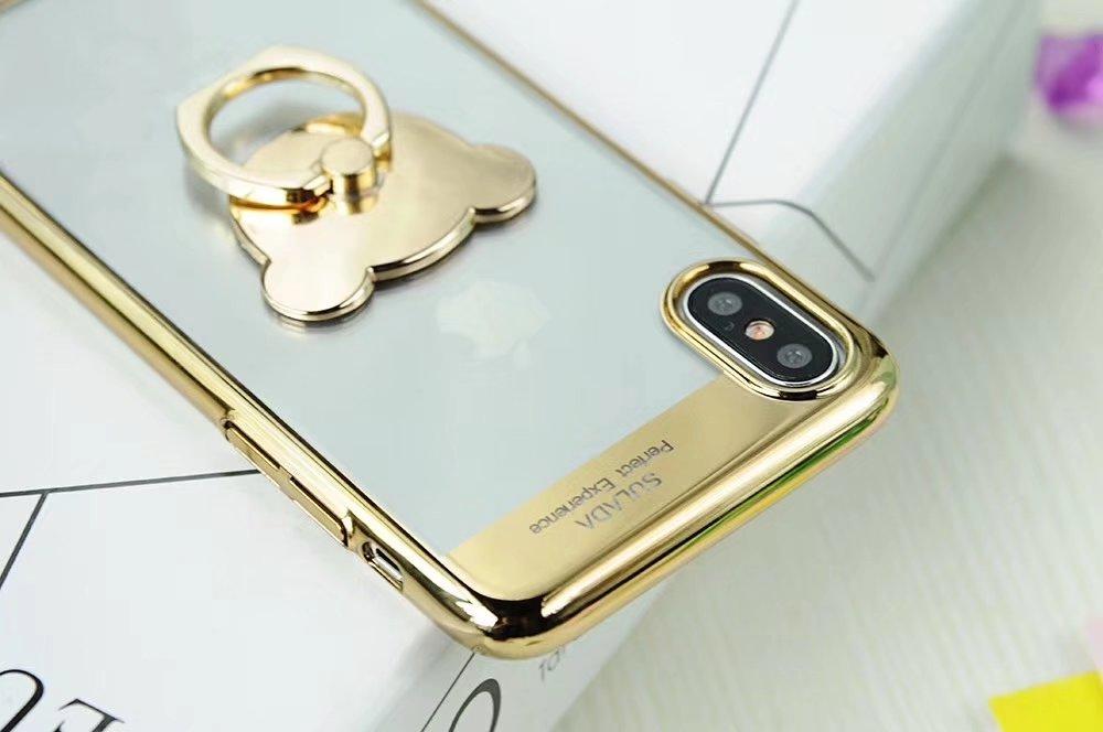 Apple iPhone 7/iPhone 8  - Sulada Bear Finger Holder TPU Case - Gold