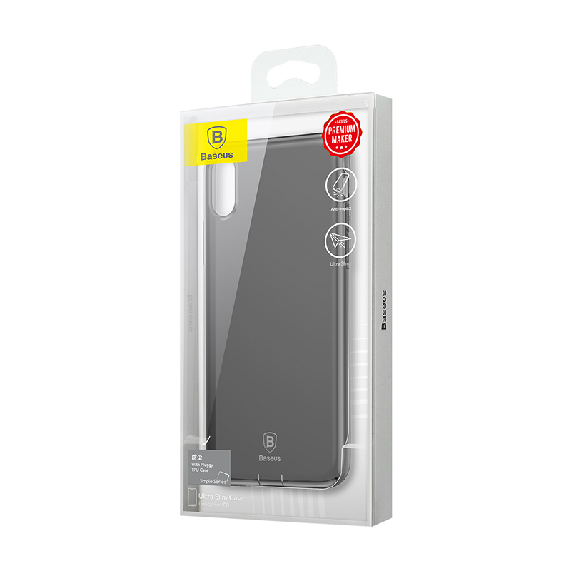 Baseus Apple iPhone X/iPhone XS TPU Case Slim Series  - Clear Black