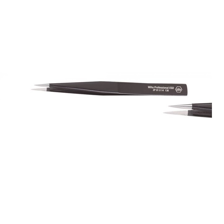 Wiha ZP 01 0 14 Universal tweezer Professional ESD - 130 mm x Type AA - 32318