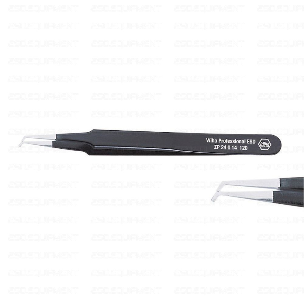 Wiha ZP 24 0 14 SMD-tweezer Professional ESD - 120 mm x Type 12 - 32338
