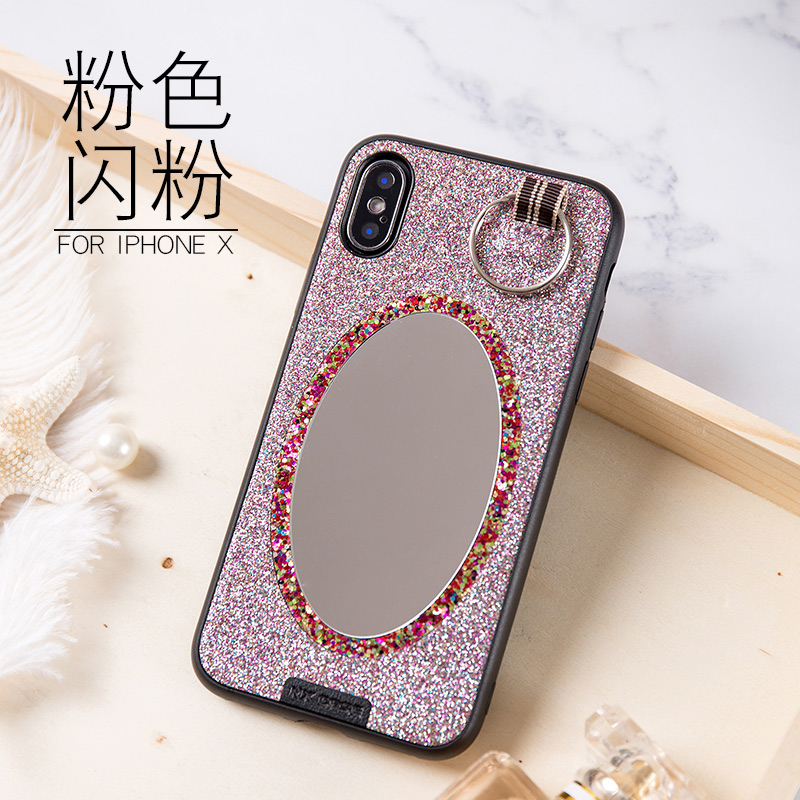 NX  Apple iPhone 8/iPhone SE (2020) TPU Case With Mirror Glitter Pink
