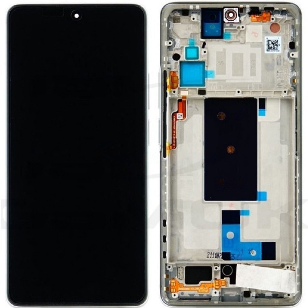 Xiaomi 11T (21081111RG)/Mi 11T Pro (2107113SG) LCD Display + Touchscreen + Frame - 560003K11R00/56000D0K3S00 - White