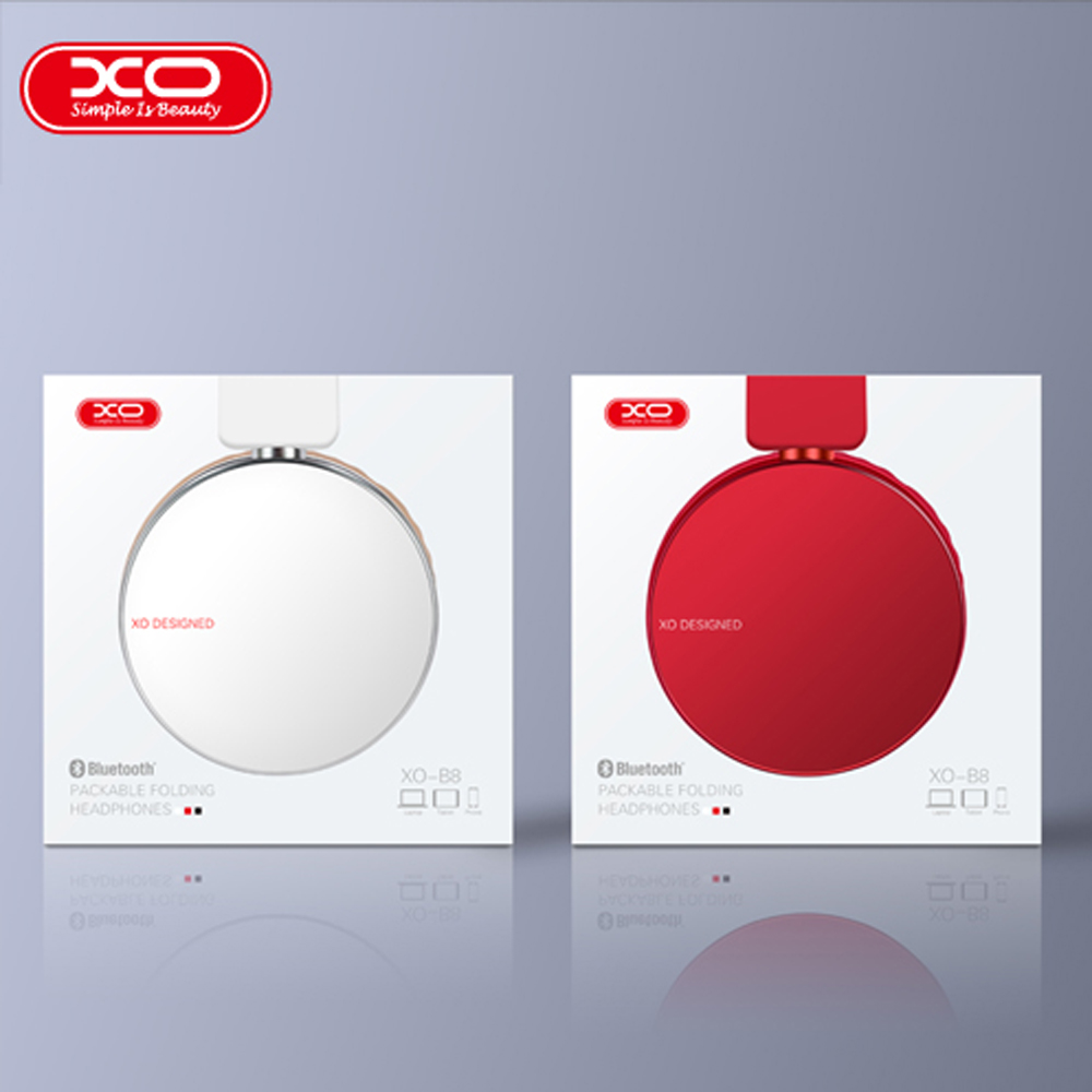 XO Stereo Bluetooth Headphones - B8 - Velvet Red