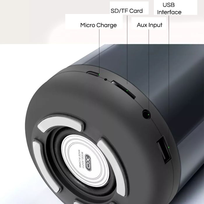 XO LED Portable Bluetooth Wireless Speaker - F11 - Black