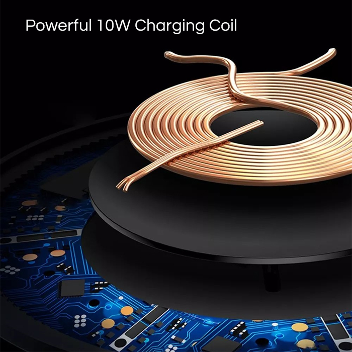 XO Wireless QI Charging Base - WX008 - Chrome Black