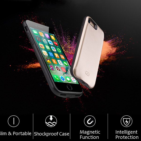 VDELI 2600 MAh Bakeup Battery Case For IPhone 7 / 8 Plus - Rose Gold